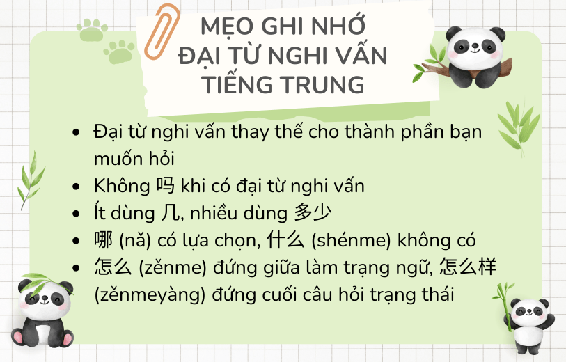 Các mẹo ghi nhớ đại từ nghi vấn trong tiếng Trung hữu ích
