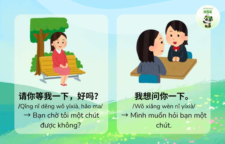 Ví dụ cách dùng 一下 trong tiếng Trung