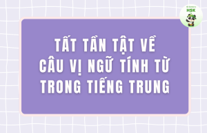 Câu vị ngữ tính từ trong tiếng Trung