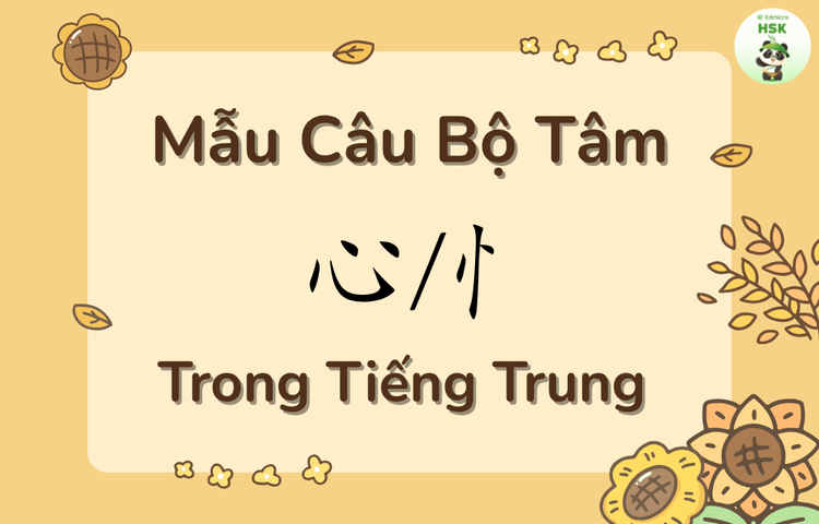 Mẫu câu có bộ Tâm trong tiếng Trung