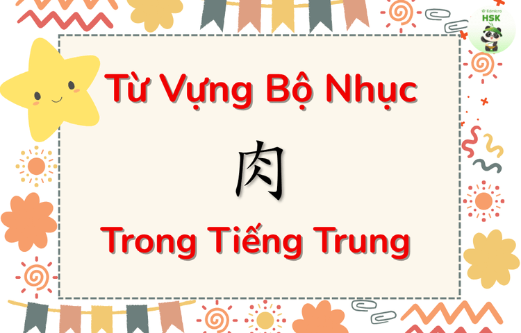Từ vựng có bộ Nhục trong tiếng Trung