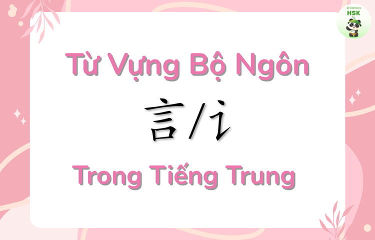 Từ vựng có bộ Ngôn trong tiếng Trung