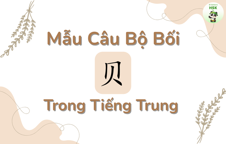 Mẫu câu có bộ Bối trong tiếng Trung