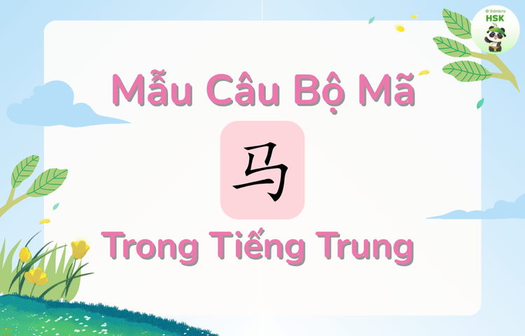Mẫu câu có bộ Mã trong tiếng Trung
